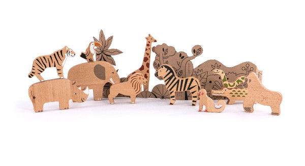 Bajo - Wild Animals Jungle Set of 11
