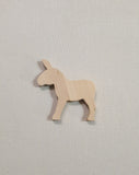 Bajo Loose Wooden Donkey - Raw Timber