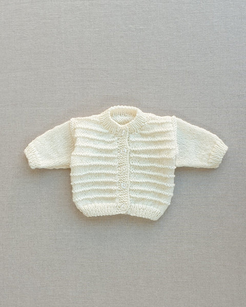 Knitted by Nana Kennie Cardigan Prem Cream