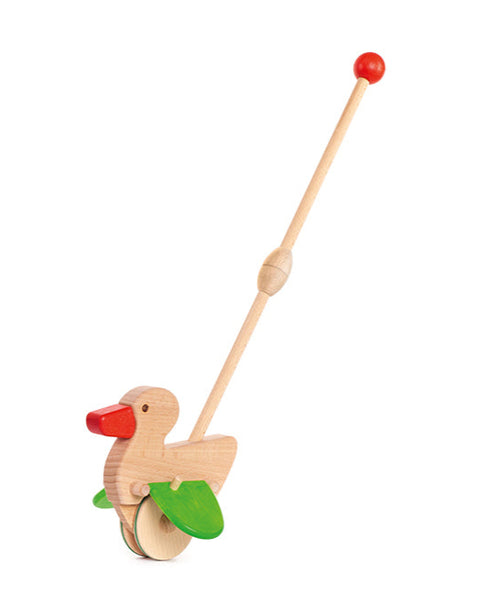 Bajo Wooden Duck Push Along