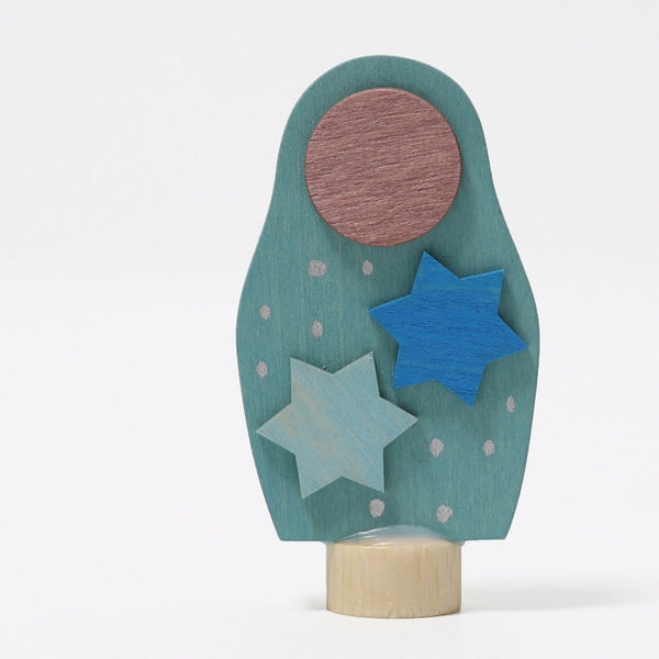 Grimm's Wooden Matryoshka Blue Decoration