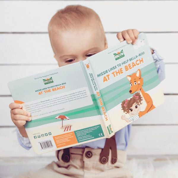 Mizzie The Kangaroo Interactive Board Book - At the Beach