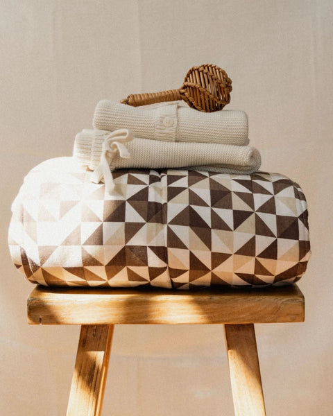 Nature Baby Cot Quilt Kaleidoscope Print