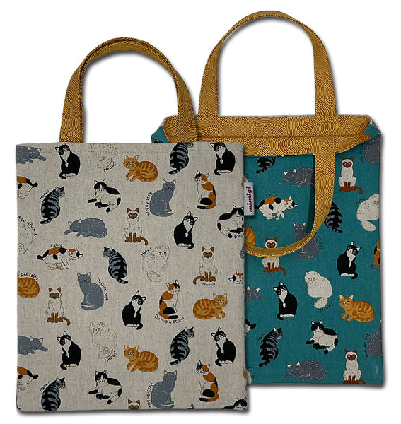 Mimigi Handcrafted Book Bag - Whiskers