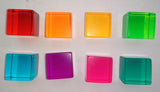 Papoose Bright Lucite Cubes 40pc