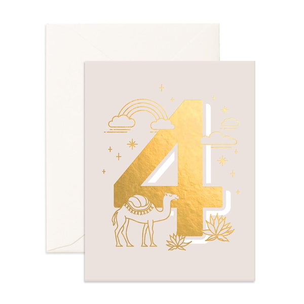 Fox & Fallow Number 4 Animals Card