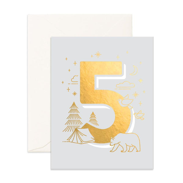 Fox & Fallow Number 5 Animals Greeting Card