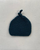 Knitted by Nana Top Knot Beanie - Amazon Green