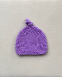 Knitted by Nana Top Knot Beanie - Lavender