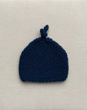 Knitted by Nana Top Knot Beanie - Steel