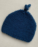 Knitted by Nana Top Knot Beanie - Steel