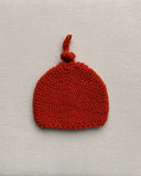 Knitted by Nana Top Knot Beanie - Pumpkin Spice
