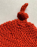 Knitted by Nana Top Knot Beanie - Pumpkin Spice