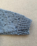 Knitted by Nana Bubble Stitch Cardigan Blueberry 3-6M