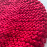 Knitted by Nana Top Knot Beanie - Love Heart