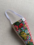 Pretty Wild Kids Fabric Liberty Hanging Christmas Cone Decoration - Assorted Design