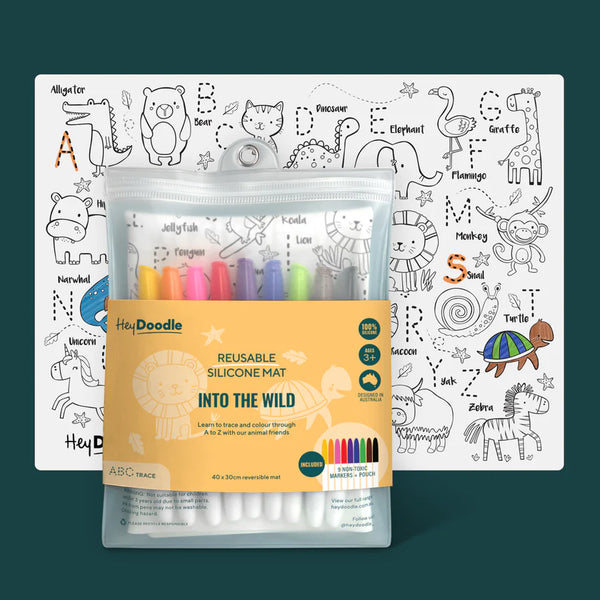 Hey Doodle Reusable Colouring Mat Into the Wild