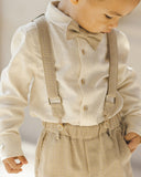 Noralee Suspender Pant - Golden Houndstooth