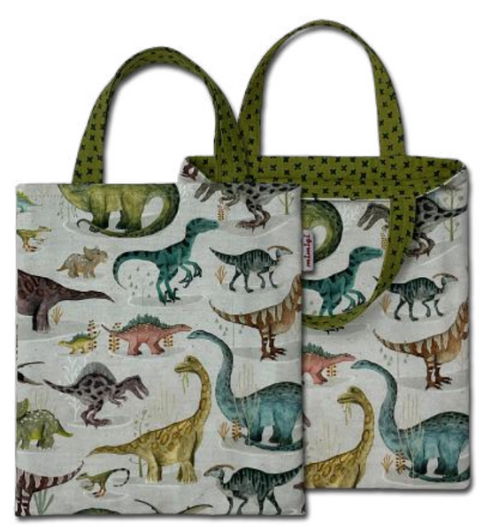 Mimigi Handcrafted Book Bag -  Brave-a-dactyl