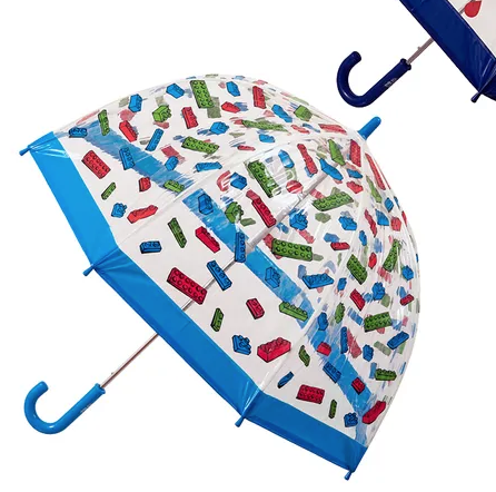 Clifton Umbrella - Birdcage Clear with Lego Bricks