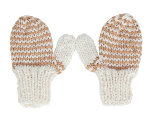 Acorn Flopsy Mittens- Tan & Cream