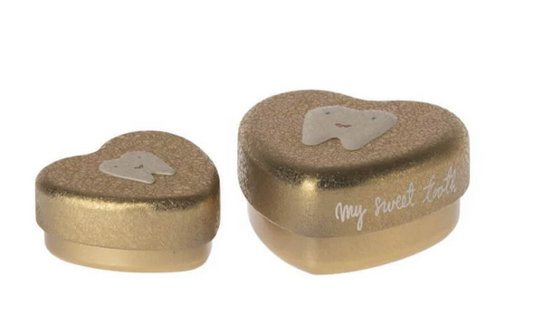 Maileg Tooth Box 2 Piece Set- Gold