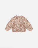 Quincy Mae Bubble Knit Cardigan - Rose Speckle