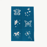 Oh Flossy Reusable Adhesive Face Paint & Makeup Stencils - Teal