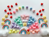 Red Bobble Sunshine Rainbow BIY
