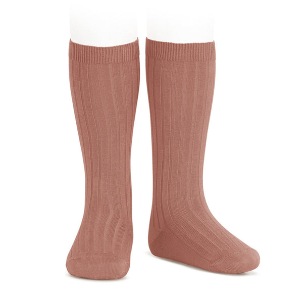 Condor Knee Hi Ribbed Sock #126 Terracotta