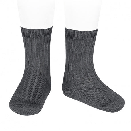 Condor Ankle Ribbed Sock (#257 Carbon)