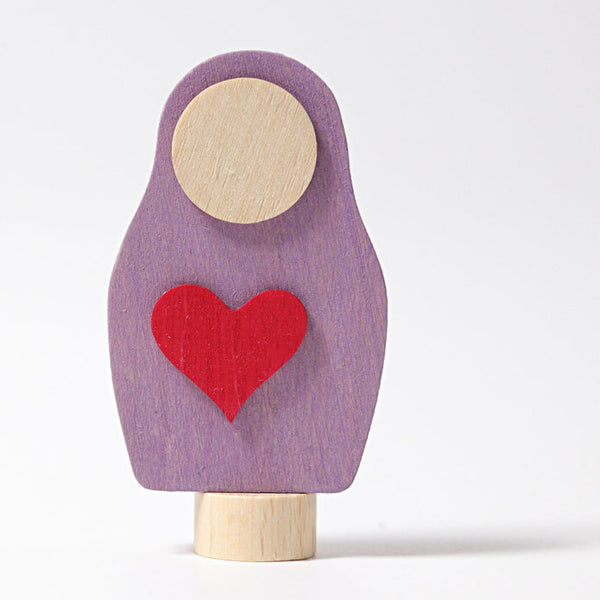 Grimm's Wooden Matryoshka Heart Decoration