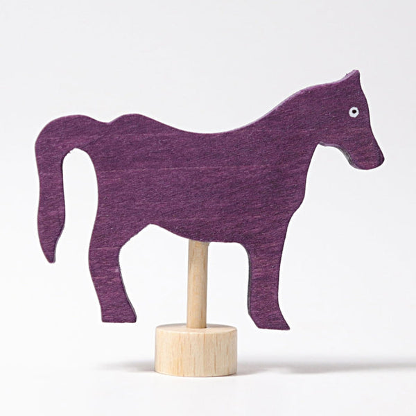 Grimm's Wooden Horse Decoration Purple