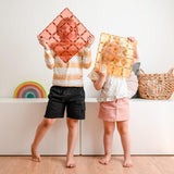 Connetix Tiles - Pastel Lemon and Peach Base Plate Pack