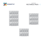 Connetix Tiles - Clear Rectangle Pack 12 Piece
