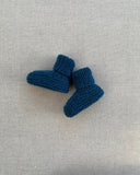 Knitted by Nana Cuffed Booties Coastal Blue