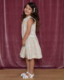 Pretty Wild Kids Maggie Panel Dress Daisy Lime