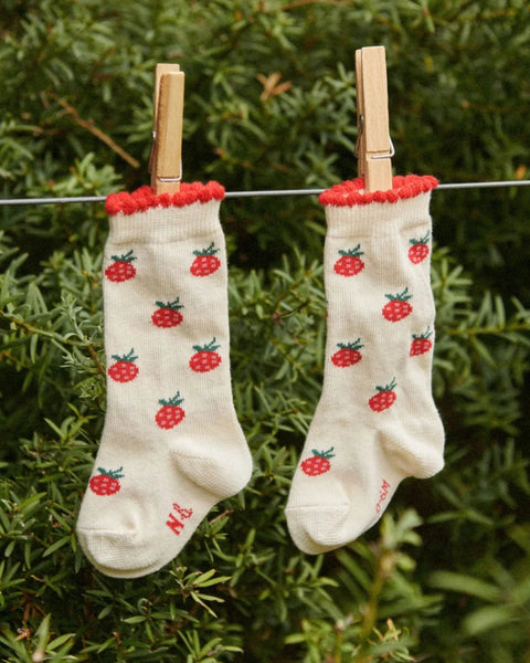 Nature Baby Organic Cotton Socks Raspberries