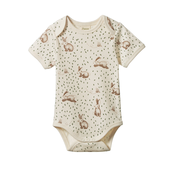 Nature Baby S/S Bodysuit Rabbity Print