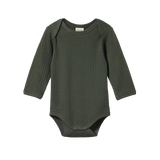 Nature Baby L/S Pointelle Bodysuit Thyme