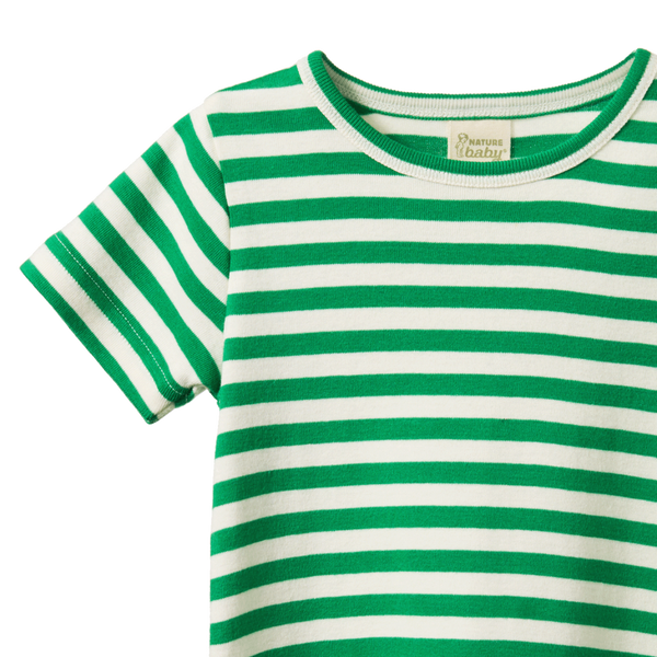 Nature Baby River Tee Kelly Green Sea Stripe