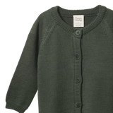 Nature Baby Merino Knit Cardigan Thyme