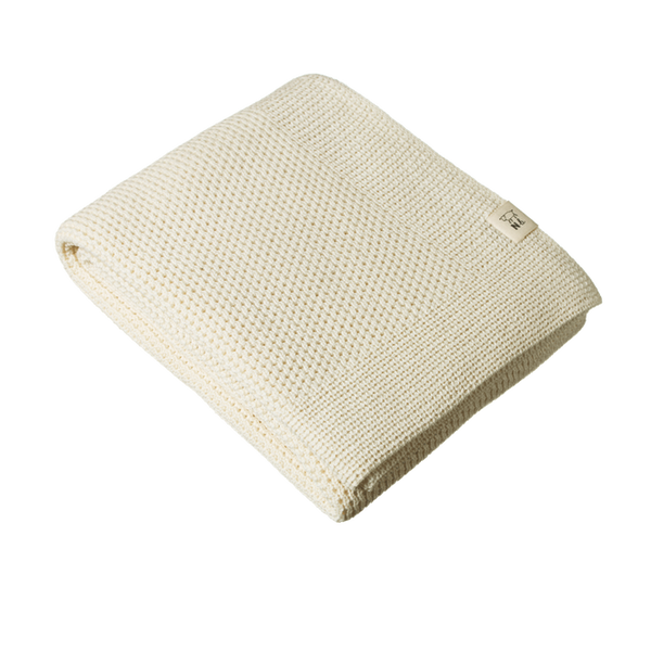 Nature Baby Merino Knit Blanket Natural