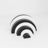 Bajo Small Double Sided Rainbow Black and White