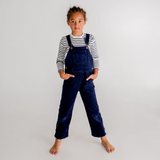 Dotty Dungarees Navy Cord Dungaree / Overalls