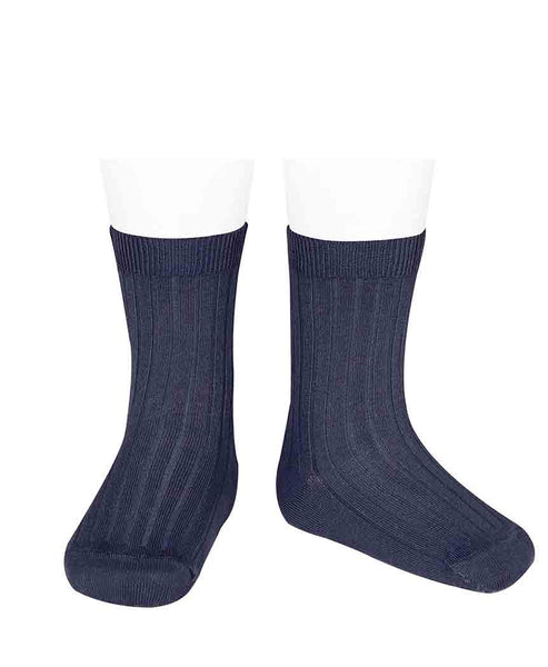 Condor Ankle Ribbed Sock (#480 Marino Navy)