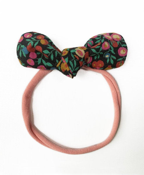 Pretty Wild Anna Bow Elastic Headband Cranberry