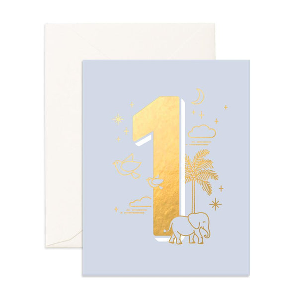 Fox & Fallow Number 1 Animals Birthday Card