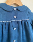 Pretty Wild Kids Bella Long Sleeve Dress - Peacock Linen