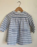 Pretty Wild Kids Bella Long Sleeve Dress - Check Linen